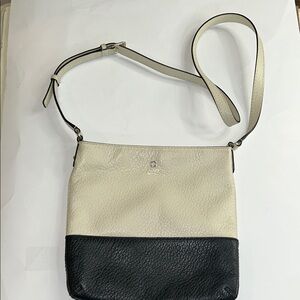 Kate Spade Cream and Black Leather Crossbody Bag